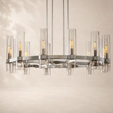 Viremont Modern Round Clear Glass Chandelier 36“D