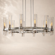 Viremont Modern Round Clear Glass Chandelier 36“D