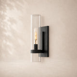 Viremont Modern Clear Glass Outdoor Wall Sconce 18