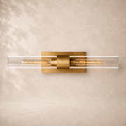 Viremont Modern Clear Glass Linear Double Wall Sconce