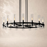 Viremont Modern Round Clear Glass Chandelier 48“D