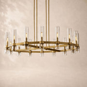 Viremont Modern Round Clear Glass Chandelier 48“D