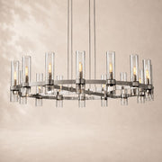 Viremont Modern Round Clear Glass Chandelier 48“D