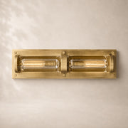 Savren Crystal Round Linear Sconce 28
