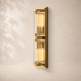 Savren Crystal Round Linear Sconce 28