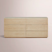 Arvella Dresser — GREIGE OAK / CANE