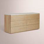 Arvella Dresser — GREIGE OAK / CANE