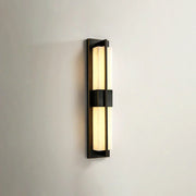 Rectangular Alabaster Modern Brass Wall Sconce