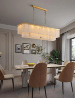 Rectangular Alabaster Chandelier