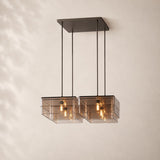 Reylan Glass Square Chandelier 36