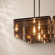 Reylan Glass Square Chandelier 36
