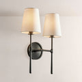 Kyler Double Tapered Linen Wall Sconce