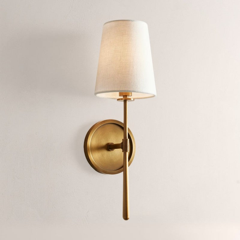 Kyler Single Light Tapered Linen Wall Sconce