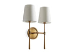 Kyler Double Tapered Linen Wall Sconce
