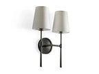 Kyler Double Tapered Linen Wall Sconce