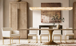 Rivessa Alabaster Rectangular Chandelier 72