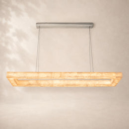 Rivessa Alabaster Rectangular Chandelier 72