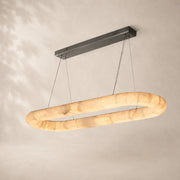 Rivessa Lisse Alabaster Oval Chandelier 57
