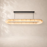Rivessa Lisse Alabaster Oval Chandelier 74