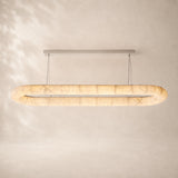 Rivessa Lisse Alabaster Oval Chandelier 74