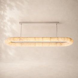 Rivessa Lisse Alabaster Oval Chandelier 74