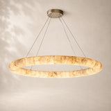 Rivessa Lisse Alabaster Round Chandelier 60