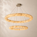 Rivessa Lisse Alabaster Two Tier Round Chandelier 60
