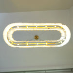 Rectangular Alabaster Round Chandelier