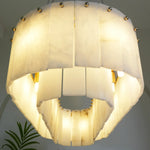 Rectangular Alabaster Round Chandelier