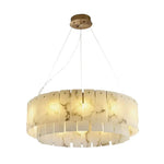 Rectangular Alabaster Round Chandelier
