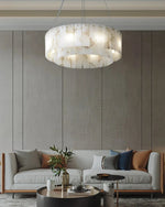 Rectangular Alabaster Round Chandelier