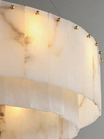 Rectangular Alabaster Round Chandelier