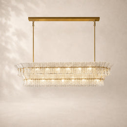 Lorenza Glass Linear Chandelier 72