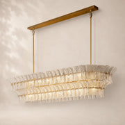 Lorenza Glass Linear Chandelier 72