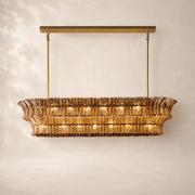 Lorenza Glass Linear Chandelier 72