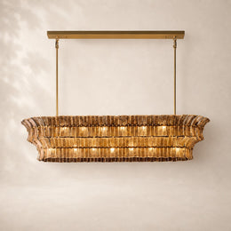 Lorenza Glass Linear Chandelier 72