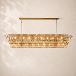 Lorenza Glass Linear Chandelier 90