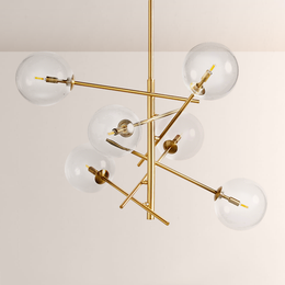 Modern Roscoe Glass Ball Chandelier