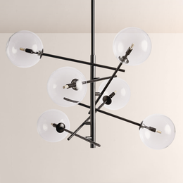 Modern Roscoe Glass Ball Chandelier