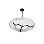Round Carve Alabaster Pendant Light