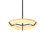 Round Carve Alabaster Pendant Light