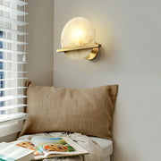 Round Savion Alabaster Wall Lamp