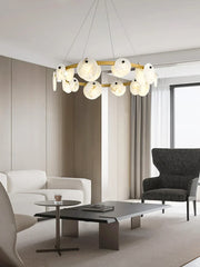 Round Trinidad Alabaster Chandelier — image 5