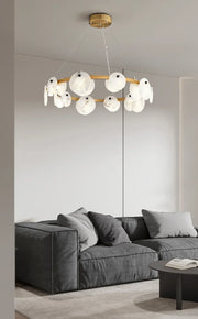 Round Trinidad Alabaster Chandelier — image 9
