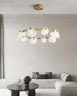 Round Trinidad Alabaster Chandelier — image 6