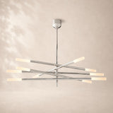 Rouvelle Modern 10 Lights Etched Rod Chandelier 50