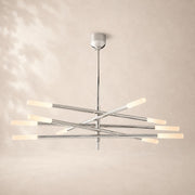 Rouvelle Modern 10 Lights Etched Rod Chandelier 50