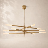 Rouvelle Modern 10 Lights Etched Rod Chandelier 50
