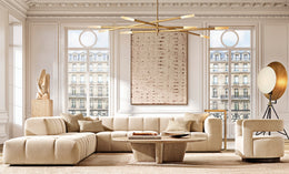 Rouvelle Modern 8 Lights Etched Rod Chandelier 80