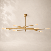 Rouvelle Modern 8 Lights Etched Rod Chandelier 80